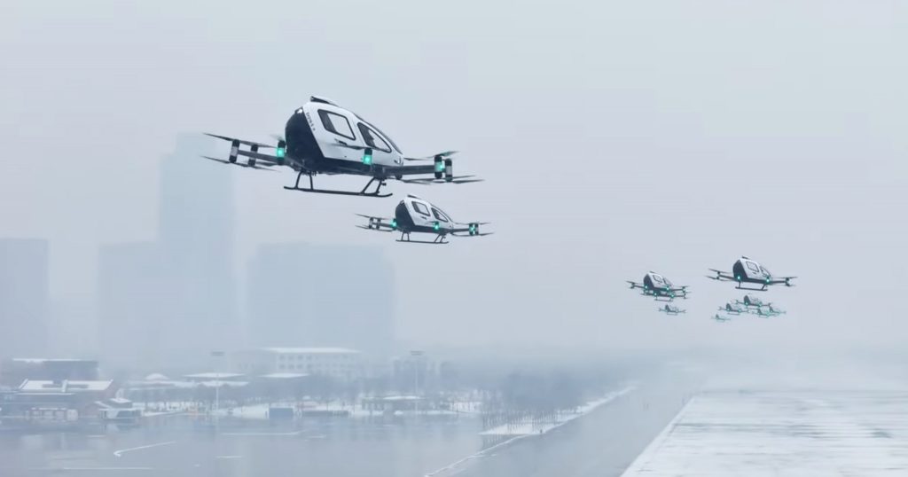 Comienza una nueva era de la movilidad urbana; China lanza taxi volador