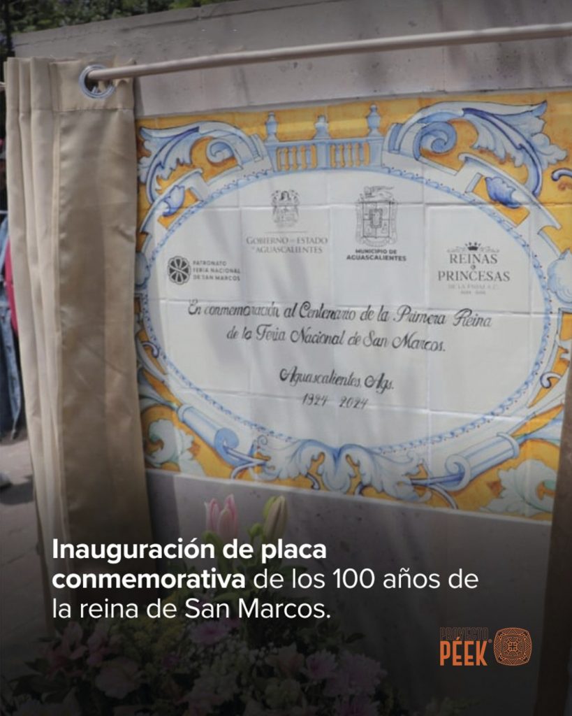 Inauguración de placa conmemorativa de los 100 años de la reina de San Marcos