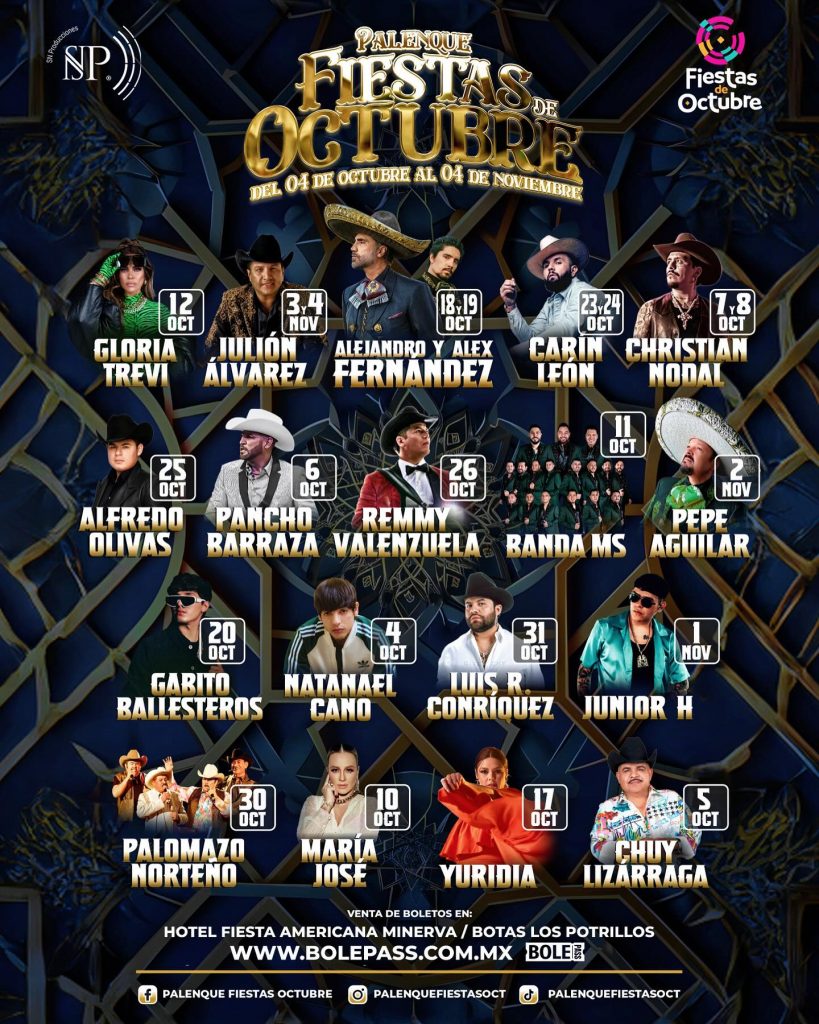 🎉 Fiestas de Octubre en Guadalajara: ¡Conoce a los Artistas del Palenque 2024! 🎤